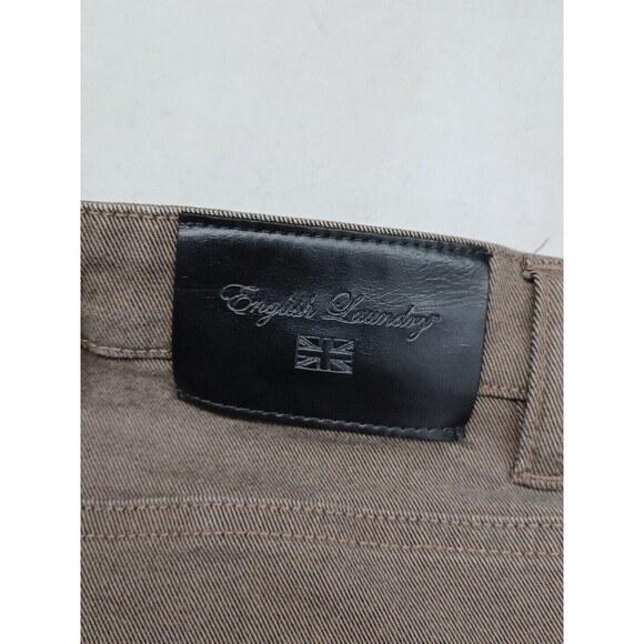 english laundry Chino pants Regular 40x32 Brown Straight Leg Flat Front Preppy - Picture 6 of 9